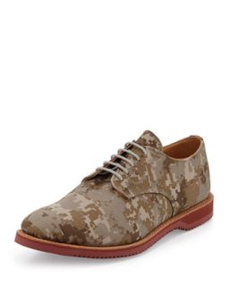 Mens Chase Camo Print Canvas Lace Up Oxford, Camo   Walkover   Camouflage (11)