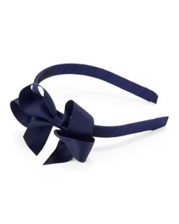 Grosgrain 3D Bow Headband, Navy   Bow Arts   Navy