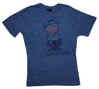 The Peanuts Charlie Brown I'll Make You Famous Junk Food Vintage Style T Shirt: Movie And Tv Fan T Shirts: Clothing
