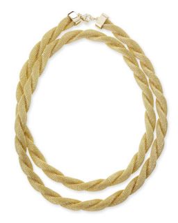 Florence Twisted Mesh Chain Necklace, Golden   Lisa Freede   Gold