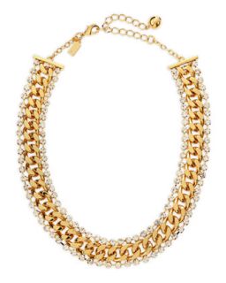 midnight rendezvous necklace, golden   kate spade new york   Gold/Clear