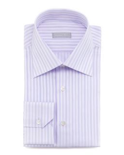 Mens Tonal Stripe Dress Shirt, Lavender   Stefano Ricci   Lavender (16 1/2)