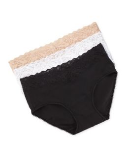 Womens Cotton Suede Hipster Briefs   Wacoal   White (8)