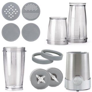 BELLA 13330 12 Piece Rocket Blender, Stainless Steel: Electric Personal Size Blenders: Kitchen & Dining