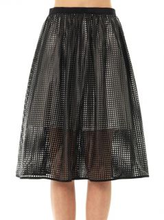 Pavement mesh faux leather skirt  Tibi