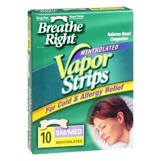 "Breathe Right CNS INC. Breathe Right Nasal Strips, Mentholated, SM/MED, 10 ea": Health & Personal Care