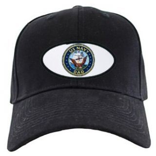 Artsmith, Inc. Black Cap (Hat) US Navy Dad Emblem: Clothing
