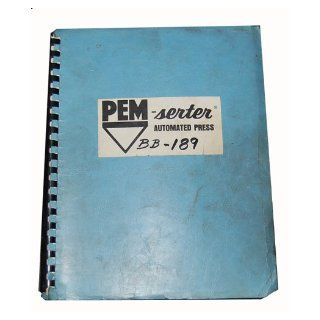 Pemserter Model BB Press Operation Manual: Pemserter: Books