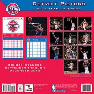 Turner Licensing Detroit Pistons 2014 Team Wall Calendar, 12 x 12