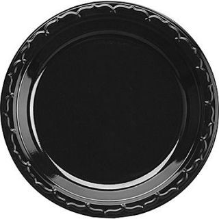 Genpak Plastic Plate, Black, 10 1/4(Dia), 400/Case