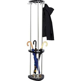 Safco Mode™ 4214 Wood Costumer With Umbrella Rack, Black