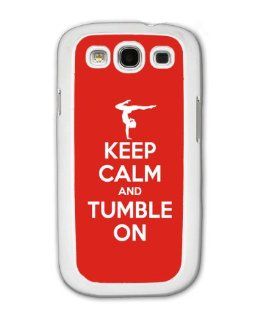 Keep Calm and Tumble On   Gymnastics   Samsung Galaxy S3 Cover, Cell Phone Case   White: Cell Phones & Accessories
