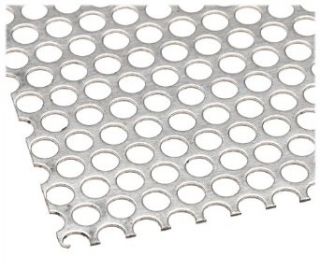 Aluminum 3003 Super Spring Perforated Sheet 20 Gauge .032" Thick 33 Holes Per In. 12" x 12": Aluminum Metal Raw Materials: Industrial & Scientific