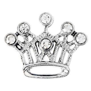 12X DIY Jewelry Making: 5 Spiked Rhinestone Accented Crown Slide Charm
