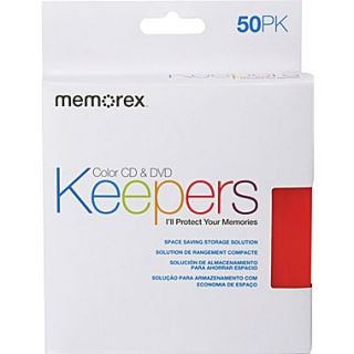 Memorex CD/DVD Assorted Color Keepers, 50/Pack