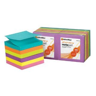 OfficeMax 3" x 3" Brite Self Stick Pop up Notes, 12/pk : Telephone Message Pads : Office Products