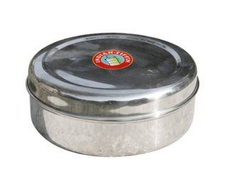 Authentic Indian Large Spice Box With Double Lid 22cm (Masala Dabba): Kitchen & Dining