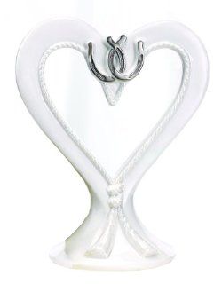 Hortense B. Hewitt Wedding Accessories Linked Horseshoes Cake Top, 5 1/4 Inch Tall   Decorative Cake Toppers