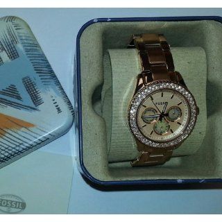 Fossil Women's ES3003 Stainless Steel Analog Pink Dial Watch at  Women's Watch store.