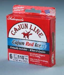 CL CAJUN RED ICE LINE 100YDS, 10 LB : Ice Fishing Line : Sports & Outdoors
