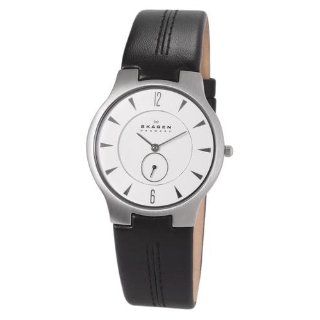 Skagen Men's 433LSLC Black Leather Watch Skagen Watches