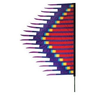 Native American style Feather Banner (8.5ft)   Grass Dance (Red) : Outdoor Flags : Patio, Lawn & Garden