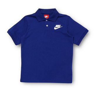 Nike Boys blue Futura logo polo shirt