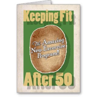 50th Birthday card: Potato Bag Fitness Program