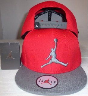 Jordan Brand Jumpman True Snapback(red .Gray Brim and Gray Logo) : Sports Fan Beanies : Sports & Outdoors