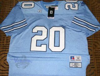 Russell Athletic AUTHENTIC #20 Natrone Means UNC Tar Heels Blue Throwback Jersey   Size 56 : Sports & Outdoors