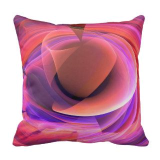 Abstract Fractal Bloom Throw Pillow