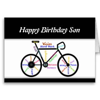 Ciclo de motivación de la bicicleta de la bici del felicitaciones de