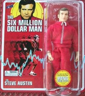 Rare Six Million Dollar Man Steve Austin Figure + Bonus Bionic Sounds Keychain: Everything Else