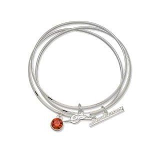 Junior Nation Dale Earnhardt Triple Nascar Bangle Bracelet Set W/ Orange Crystal Size: 7: Jewelry