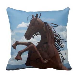 Iron Horse Wild West SouthWest American MoJo Throw Pillows