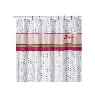 Roxy POLKA DOT Fabric Shower Curtain Dots  