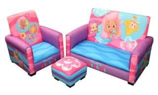 Nickelodeon Bubble Guppies That's Silly 3 Piece Toddler Sofa Set   Kids Arm Chairs