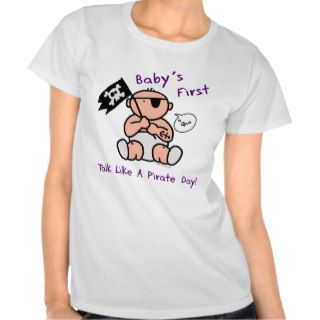 Baby's first talk like a pirate day tees