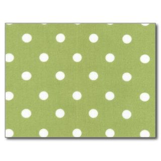 Green Polka Dot Design Post Cards
