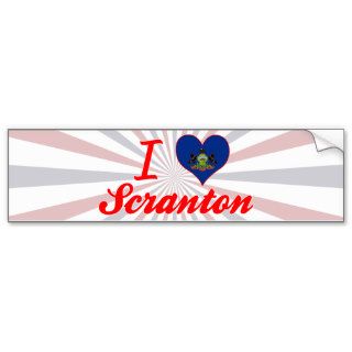 I Love Scranton, Pennsylvania Bumper Stickers