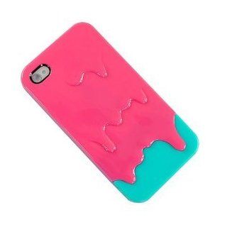 HJX Hot Pink Melt Ice Cream Detachable Hard Case for iPhone 5 5G 5th + Gift 1pcs Insect Mosquito Repellent Wrist Bands bracelet: Cell Phones & Accessories
