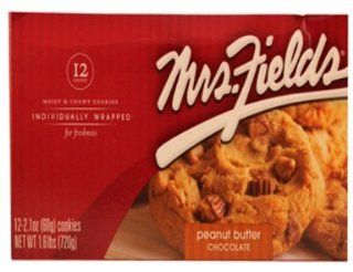 Mrs Fields Peanut Butter Chocolate 12Ct : Chocolate Chip Cookies : Grocery & Gourmet Food