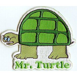 Tootsie Roll Candy Character Green Mr Turtle Cartoon Embroidered iron on Patch: Clothing