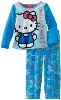 Hello Kitty Girls Colorful Kitty Pajama Set, Multi, 6: Clothing