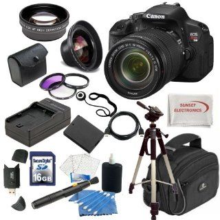 EOS Rebel T4i Digital Camera with EF S 18 135mm f/3.5 5.6 IS STM Lens + Wide Angle & Telephoto Lens, Filters, 16GB SDHC Memory Card, Card Reader, Case, Replacement Battery and Rapid Travel Charger and much much more: Camera & Photo