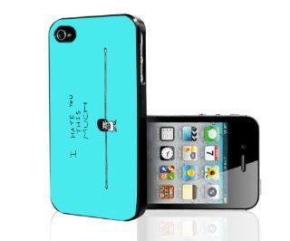 I Hate You This Much Arms Girl Teal Aqua Blue i4 iPhone 4 4s Hard Case: Cell Phones & Accessories
