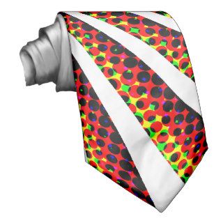 Trippy Spiral: Custom Tie: Color Dots: Necktie