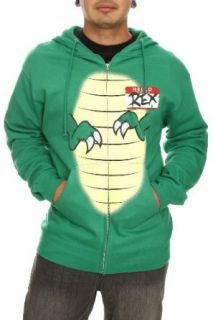 Goodie Two Sleeves Hello My Name Is Rex Hoodie 2XL Size : XX Large: Clothing