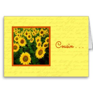 Sunflowers Cousin's Day Card