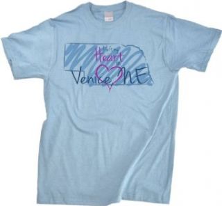 I Left my Heart in Venice, NE Unisex T shirt  Nebraska Pride: Clothing